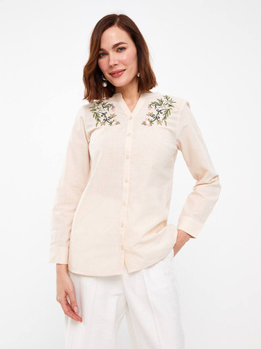 شومیز زنانه ال سی وایکیکی مدل گلدوزی